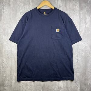 Carhartt Men's Navy Blue K87 Original Fit Workwear Pocket Tee M